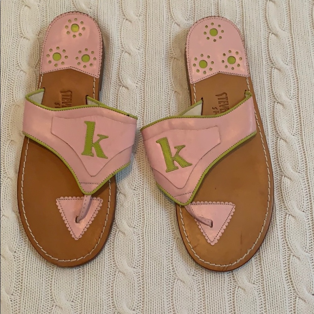 Steven Salario Leather “K”shoes(jack rogers style)